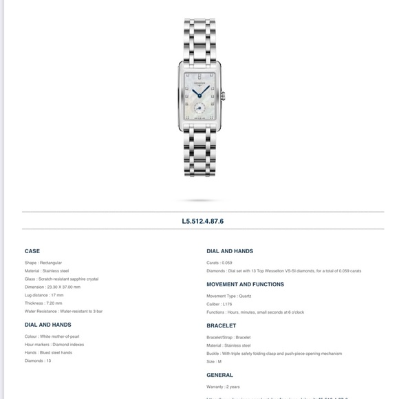 Longines DolceVita Watch with Diamonds - Picture 5 of 5